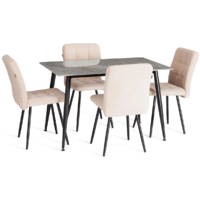 TetChair Medeo LT (велюр, молочный/черный, 2 шт) Image #10