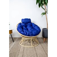 M-Group Папасан мини / 12890510 (бежевый ротанг/синяя подушка) Image #2