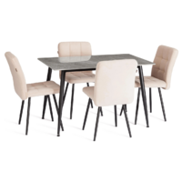 TetChair Medeo LT (велюр, бежевый/черный, 2 шт) Image #9