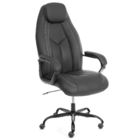 TetChair Boss metalBL кожзам (черный, 36-6)