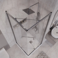 Niagara NG-6633-34 90x90x195 (хром/прозрачное стекло) Image #7