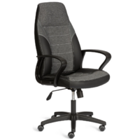 TetChair Inter 24 кожзам/ткань (черный/серый, 36-6/207/TW-12/TW-11)