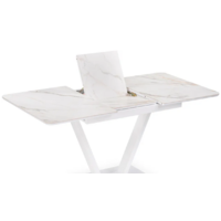 Woodville Бугун 120-160х80х77 / 532390 (белый мрамор с прожилками/белый) Image #5