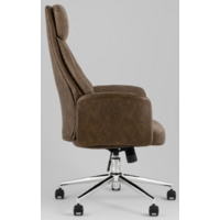 TopChairs Neoma (коричневая экокожа/ткань) Image #2