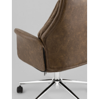 TopChairs Neoma (коричневая экокожа/ткань) Image #7