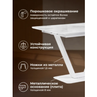 Woodville Бугун 120х80х77 / 532391 (белый мрамор/белый) Image #3