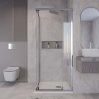 Niagara NG-6635-34 100x100x195 (хром/прозрачное стекло) Image #5