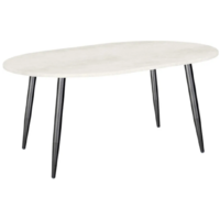 Sheffilton SHT-TU104/120-80 овальный (черный муар/бетон крем)