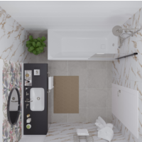 Triton Соло-Блэк 75x140 (прозрачное стекло) Image #5