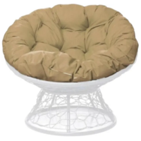 M-Group Папасан / 12020112 (белый ротанг/лен подушка) Image #1