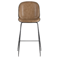 Stool Group Турин со спинкой / 9329C (экокожа бежевый/черные ножки) Image #2