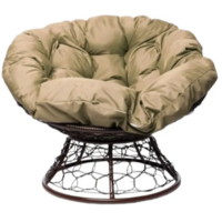 M-Group Папасан / 12020212 (коричневый ротанг/лен подушка) Image #1