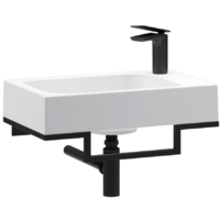 Belux Темпо-1 HR1240 L (черный, с каркасом, сифоном, донным клапаном)