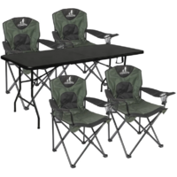 Sundays Garden Стол WD0112 + Кресло Coyote YZ-24 (4шт, черный)