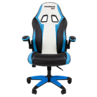 CHAIRMAN Game 15 экокожа (черный/голубой/белый)