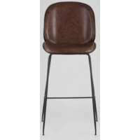 Stool Group Турин со спинкой / 9329C (экокожа коричневый/черные ножки) Image #2