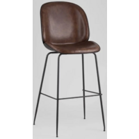 Stool Group Турин со спинкой / 9329C (экокожа коричневый/черные ножки) Image #8