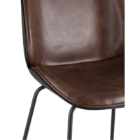 Stool Group Турин со спинкой / 9329C (экокожа коричневый/черные ножки) Image #6