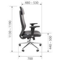 CHAIRMAN 500LUX (экокожа cерый) Image #2