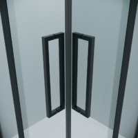 Grossman Cosmo 90x90x195 / 300.K33.02.9090.21.00 (черный матовый/прозрачное стекло) Image #3