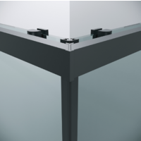 Grossman Cosmo 90x90x195 / 300.K33.02.9090.21.00 (черный матовый/прозрачное стекло) Image #5