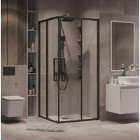 Grossman Cosmo 90x90x195 / 300.K33.02.9090.21.00 (черный матовый/прозрачное стекло) Image #8