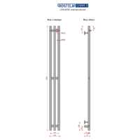 Ростела Слим 3 120x1500/3 (Ral 9005, с крючками, диммер) Image #5