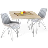 Sheffilton SHT-DS115 (серое облако/хром лак/дуб сонома светлый)