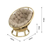 Garden Story Папасан Roker D100 вращающееся / CV-18H (медовый/бежевый) Image #8