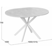 Трия Мэдисон раздвижной Тип 1 (белый муар/ателье светлый) Image #3