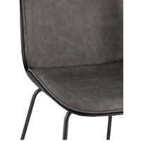 Stool Group Турин со спинкой / 9329C (экокожа серый/черные ножки) Image #7