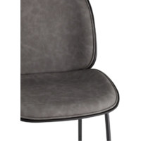 Stool Group Турин со спинкой / 9329C (экокожа серый/черные ножки) Image #8