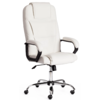 TetChair Bergamo кожзам (хром/белый 36-01)
