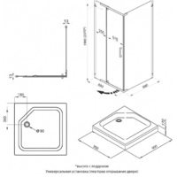 Triton Терра Графит 90х90 (с поддоном) Image #12