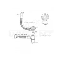 Wisent WGS-35050BD/GER013 (с сифоном, дозатором и коландером) Image #12