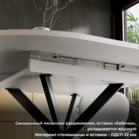 Трия Мэдисон раздвижной тип 1 (черный муар/белый) Image #12