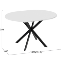 Трия Мэдисон раздвижной тип 1 (черный муар/белый) Image #4