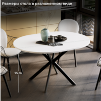 Трия Мэдисон раздвижной тип 1 (черный муар/белый) Image #13