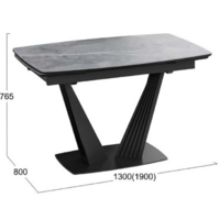 Трия Трэвис Тип 1 раздвижной (черный муар/керамика матовая/серый мрамор) Image #9