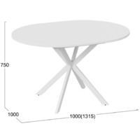 Трия Мэдисон раздвижной тип 1 (белый муар/белый) Image #3