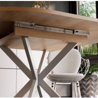 Трия Мэдисон раздвижной тип 1 (белый муар/дуб крафт золотой) Image #4