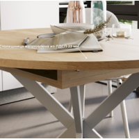 Трия Мэдисон раздвижной тип 1 (белый муар/дуб крафт золотой) Image #14