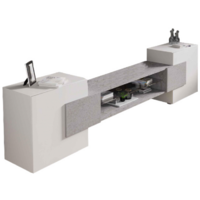 Woodville ТВ Лисмор 563524 (белый/бетон светлый) Image #1