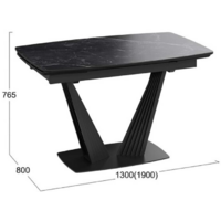 Трия Трэвис Тип 1 раздвижной (черный муар/керамика матовая/черный мрамор) Image #8