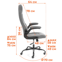 TetChair Bazuka metalBL (велюр, серый, 29) Image #13