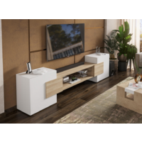 Woodville ТВ Лисмор 563525 (белый/сонома) Image #2