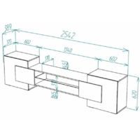 Woodville ТВ Лисмор 563525 (белый/сонома) Image #3