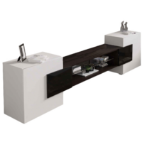 Woodville ТВ Лисмор 563526 (белый/черный глянец) Image #1