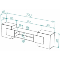 Woodville ТВ Лисмор 563526 (белый/черный глянец) Image #3