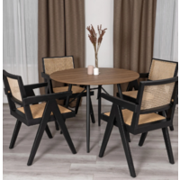 TetChair Loki дерево вяз/ротанг (2шт, черный) Image #14